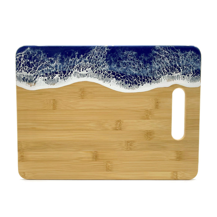 Ocean Wave Cutting Board - Ocean Blue - Horizontal