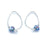 Earrings - Wishbone - Medium - SS - Blue Glass Bead