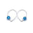 Earrings - Wishbone - Medium - SS - Emily Blue