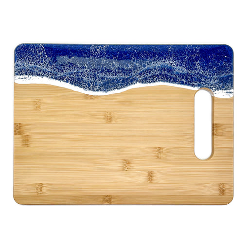 Ocean Wave Cutting Board - Medium - Ocean Blue - Horizontal