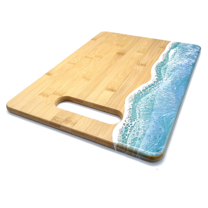 Ocean Wave Cutting Board - Medium - Mermaid Tail - Horizontal