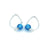 Earrings - Wishbone - Small - SS - Emily Blue Glass Bead