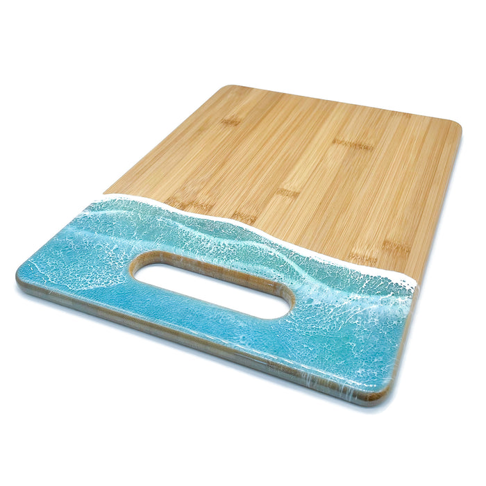 Ocean Wave Cutting Board - Medium - Mermaid Tail - Vertical