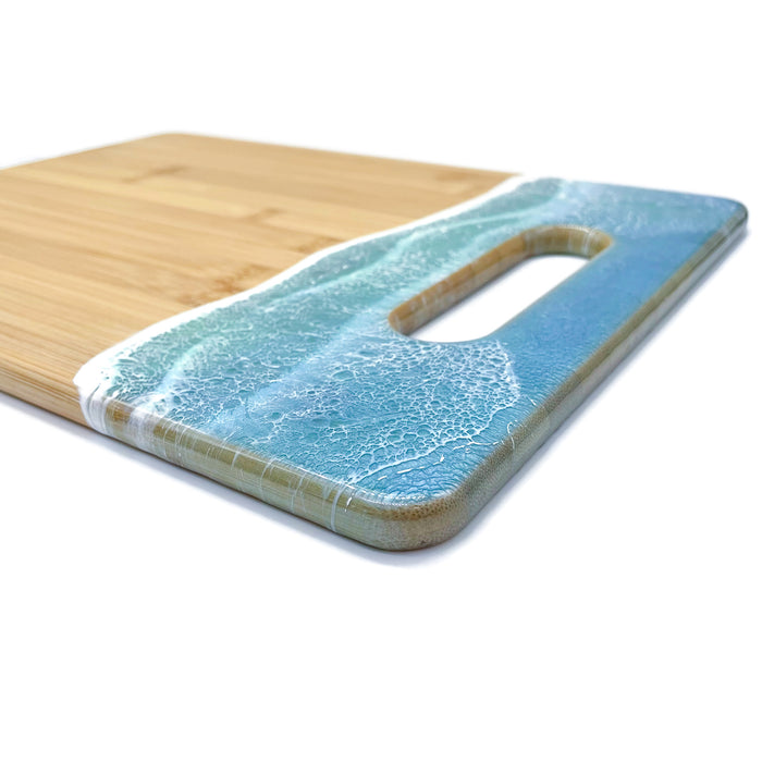 Ocean Wave Cutting Board - Medium - Mermaid Tail - Vertical