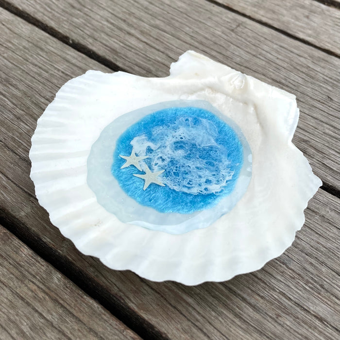 Scallop Dish - Light Blues