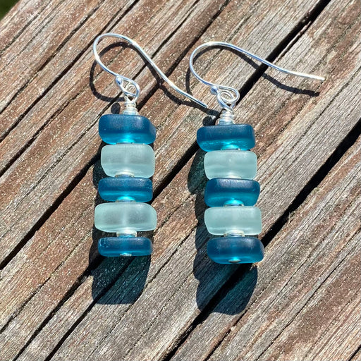 Earrings - Squares - Teal/Light Aqua - SLS