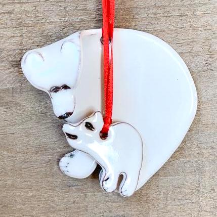 Ornament - Polar Bear with Cub
