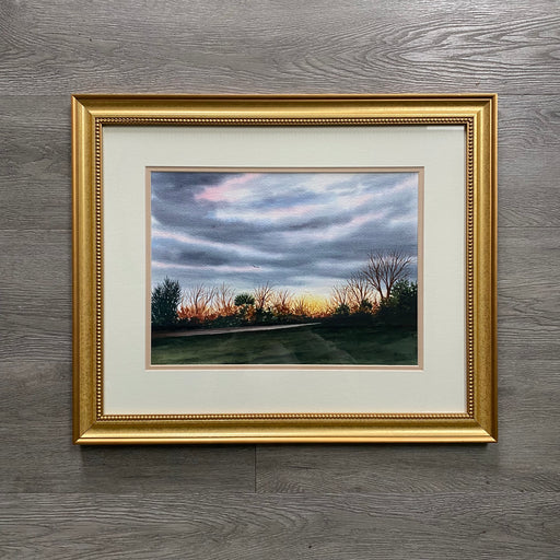 Original - Framed - 16x20 - Watercolor - Eastham Sunset - 136