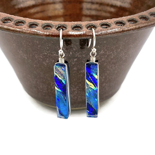 Earrings - Rectangle - Rainbow Blue - 0220.90RB