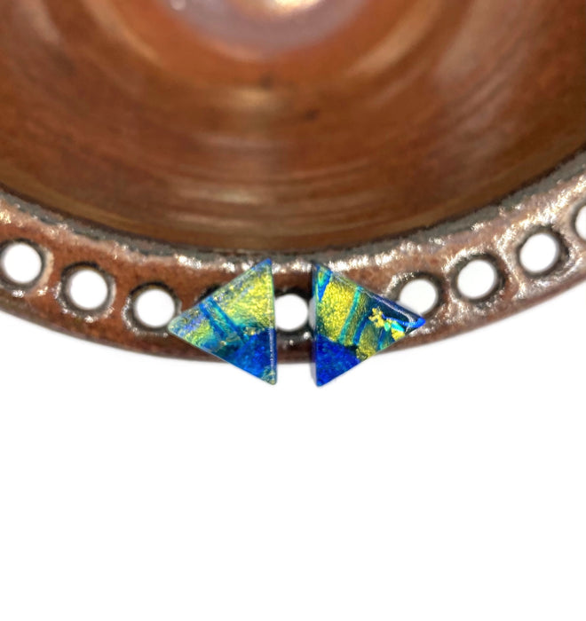 Earrings - Triangle Post - Teal Green - 0125.20TL