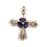 Ornament - Cut Shell Cross - Purple Center - SLS