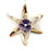 Ornament - Cut Shell Star - Purple Center - SLS