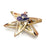 Ornament - Cut Shell Star - Purple Center - SLS