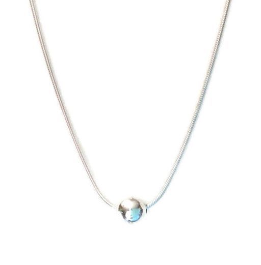 Necklace - Sterling Silver - SS Ball - 16 Inch - JG