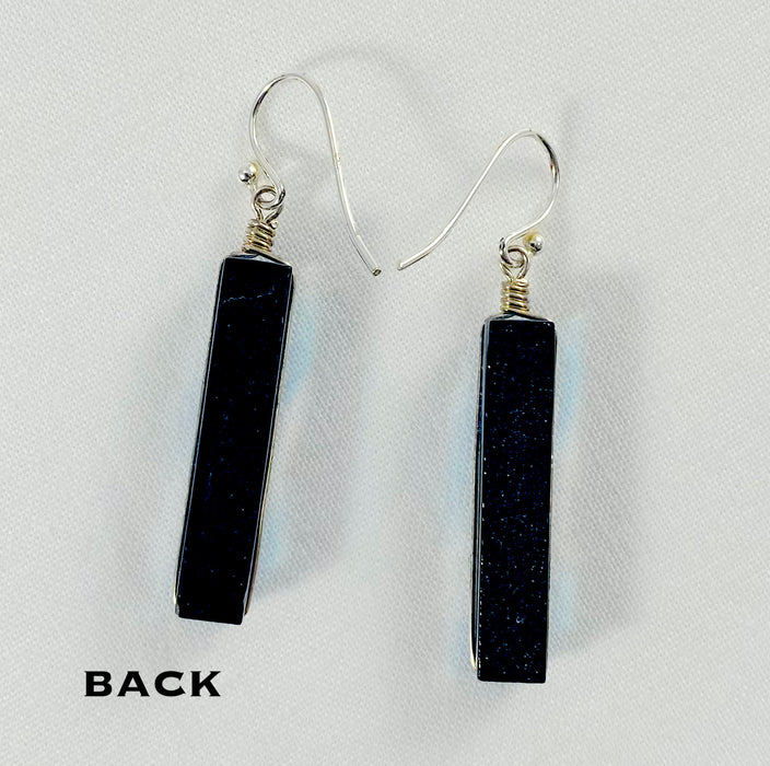 Earrings - Rectangle - Cobalt Blue - 0220.90CB