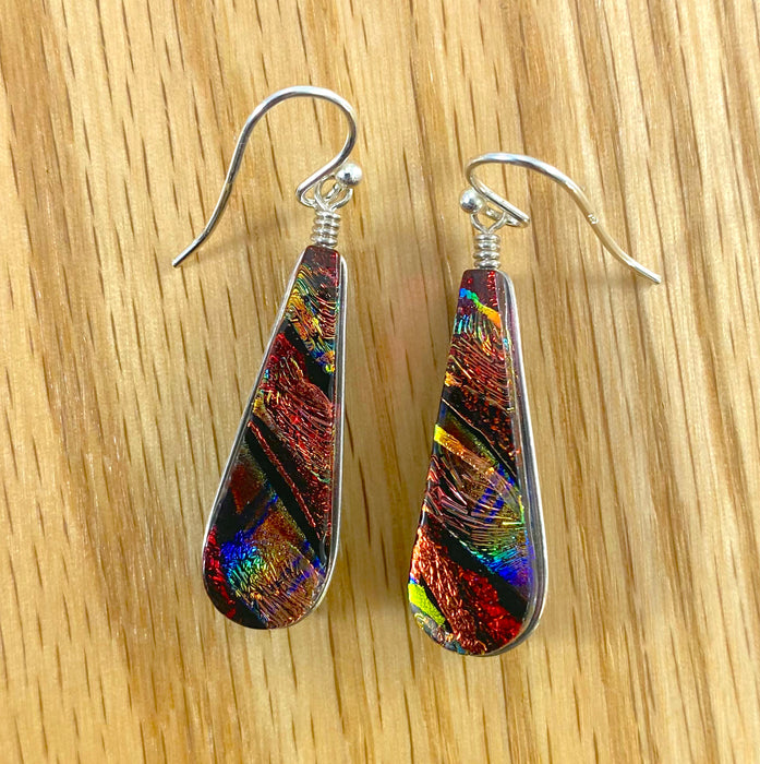 Earrings - Teardrop - Rainbow Red - 0225.10RR