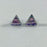 Earrings - Triangle Post - Pink - 0125.70