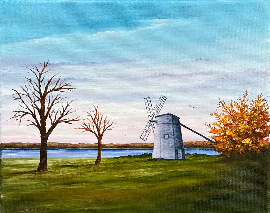 Original - 8x10 - Oil - Town Cove Windmill - 147