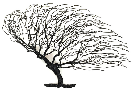 LG Windblown Wire Tree - Black