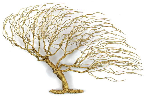 LG Windblown Wire Tree - Gold