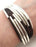 Leather Tube Bracelet - Silver Tubes - Chocolate Brown - Small