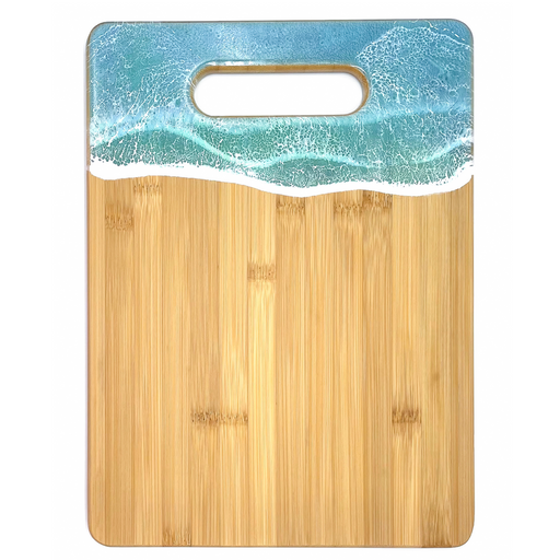 Ocean Wave Cutting Board - Medium - Mermaid Tail - Vertical