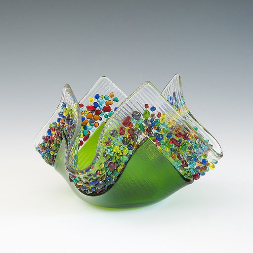 Glass Votive - Moss Green