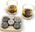 On the Rocks - Whiskey Chilling Stones with Hardwood Tray and Tumblers