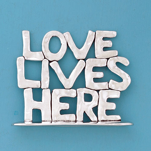 Pewter Plaque - Love Lives Here - LG - PLS-1