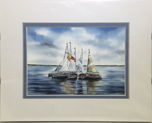 Print - 8x10 - Circle of Sails - Blue Matte