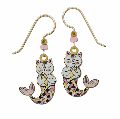Earrings - Cat Mermaid - 2209