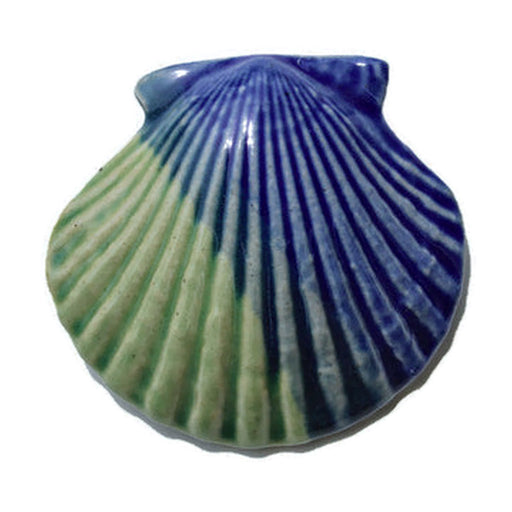 Shell Paperweight - Cobalt Blue and Sea Green