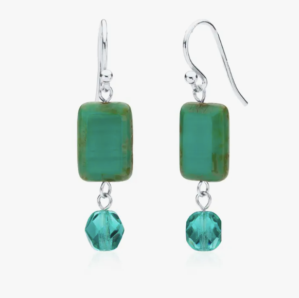 Earrings - Crystal Dangle - Turquoise