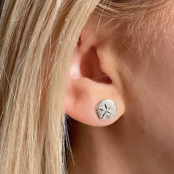Earrings - Silver Sand Dollar Stud - CPGY