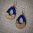 Earrings - Modern Boho Open Teardrop - Blue - NRC