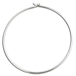Earrings - Sterling Silver - Thin Wire Hoop 38mm - H7-SS