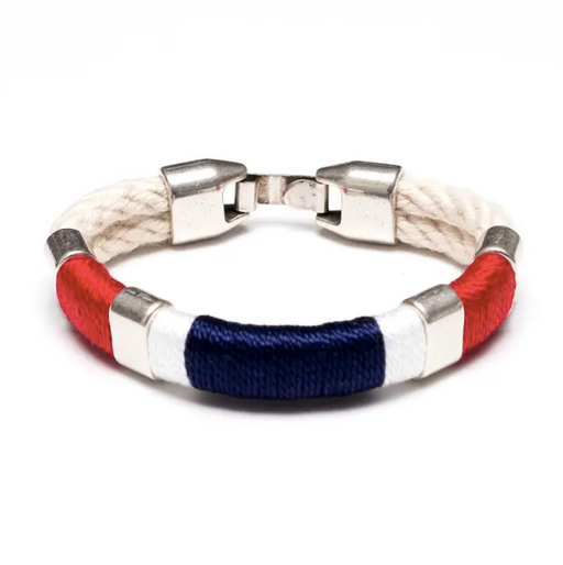 Bracelet - Newbury - Ivory/Red/White/Navy - Silver - Medium