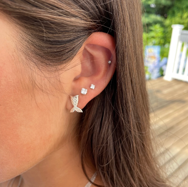 Earrings - Silver Mermaid Stud - CPGY