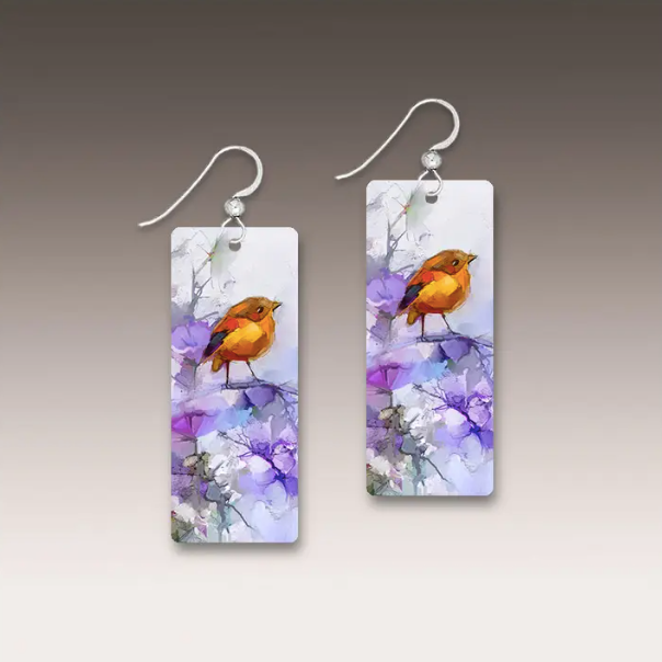 Earrings - Lovely Bird Rectangle - FA20CE