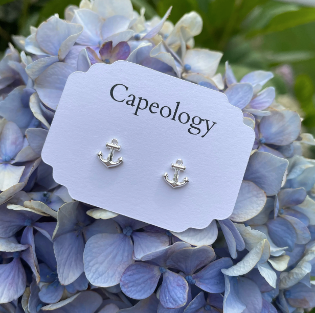 Earrings - Silver Anchor Stud - CPGY