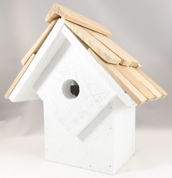 Bird House - Summer Home - Whitewashed