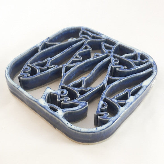 Trivet - Fish - Navy