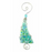 Ornament - Crushed Glass Tree - 4 Inch - Blue/Green