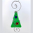 Ornament - Candy Tree with Dichroic Dots - Tiny - Green