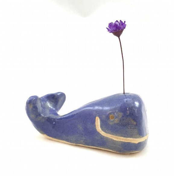 Whale Pot - Small - Glossy Blue