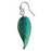 Earrings - Sterling Silver and Green Niobium - Cala Lily Leaf - A21-ss-e