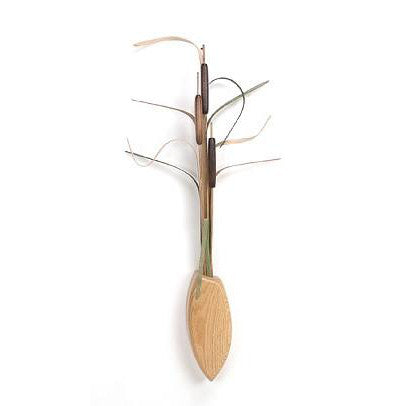 Hanging - Roots of Simplicity - Cattails - Red Oak Vase - 200S-C