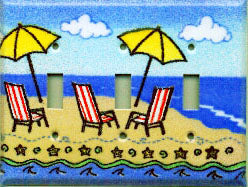 Switch Plate Cover - Triple - Beach
