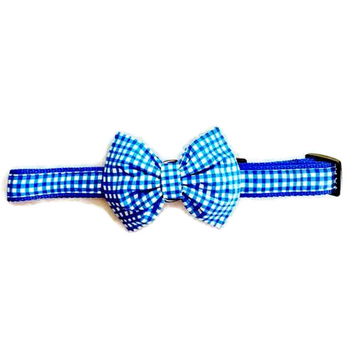 Dog Collar - Blueberry - Bow Tie - Medium