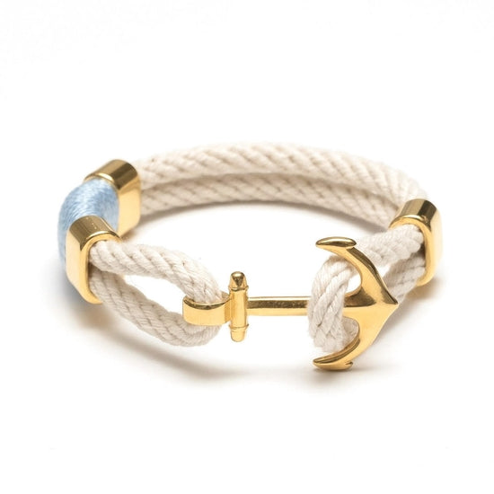 Bracelet - Waverly - Ivory/Light Blue - Gold - Medium